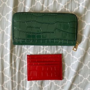 Faux Croc Embossed Wallet Bundle